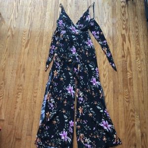 American Eagle Full Length Floral Jumpsuit